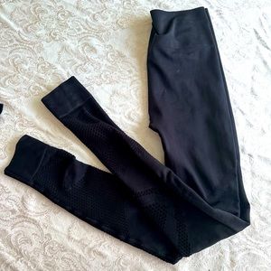 Fabletics High Waisted Compression  Style Leggings with venting / ribbed. ,S